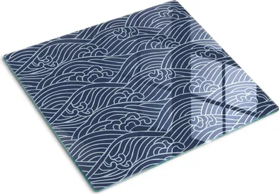 Obrázok produktu pre Sklenená ochranná doska – Kryt varnej dosky – Kryt na indukčnú dosku – 2x30x52 cm – Rýchle čistenie – Tvrdené sklo – Vlny
