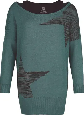 Produktbild von RED by EMP Damen türkiser Strickpullover mit U-Boot-Ausschnitt L