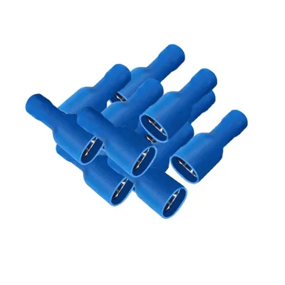 Produktbild von ARLI 50 x Flachsteckhülsen 6,3 x 0,8 mm vollisoliert blau 1,5 - 2,5 mm²