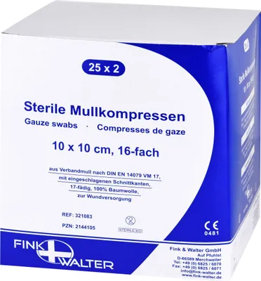 Image de Mullkompr 10x10cm Ster16fa, 25X2 pcs KOM