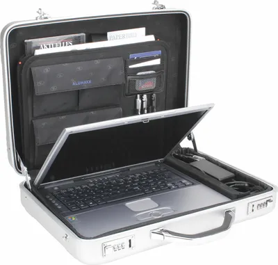 Produktbild von ALUMAXX Laptop-Attachékoffer MERCATO, silber, Aluminium 45188 (Aktenkoffer)