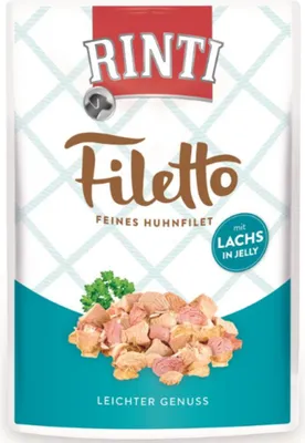 Produktbild von Rinti Filetto Jelly Huhn & Lachs 100g