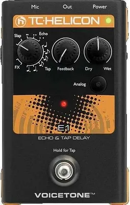 Produktbild von TC Helicon VoiceTone E1 Gesangseffektgerät mit Echo & Delay Effekten, Phantomspeisung, XLR & USB