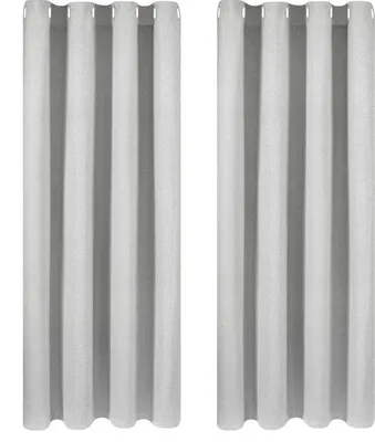Immagine prodotto di Tende termiche oscuranti 100% poliestere, grigio chiaro, 135x175 cm