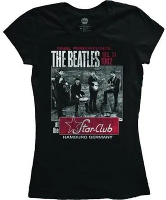Image de The Beatles - "Star Club Hamburg" T-shirt pour femme RO2391 (3XL) (Noir)