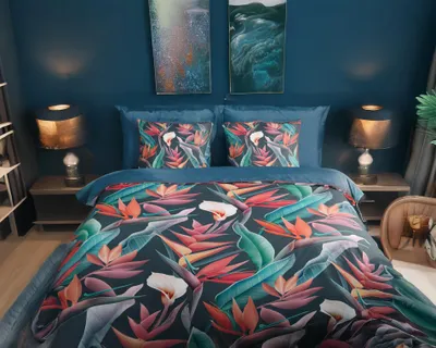 Imagen del producto de Funda de edredón Good Morning, 135x200 cm + 1 funda de almohada de 80x80 cm - 100% algodón - Linea