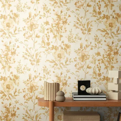 Produktbild von A.S. Creation Vliestapete 10.05 x 0.53 m Livingwalls Blumentapete Gold 790614 Floral CosmoLiving by Cosmopolitan