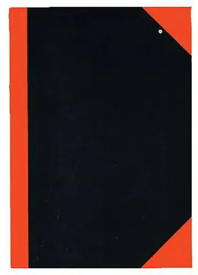 Produktbild von Kladde A6/96Bl kariert schwarz/rot