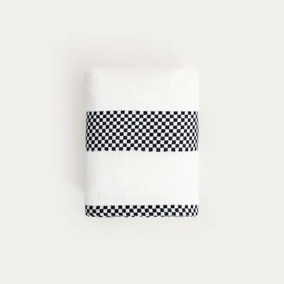 Produktbild von HOMLA TIVA Handtuch mit schwarzem Karo 50x90 cm