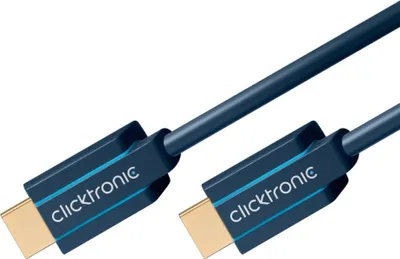 Produktbild von ClickTronic 2m High Speed HDMI, 2 m, HDMI Typ A (Standard), HDMI Typ A (Standard), 10,2 Gbit/s, Blau