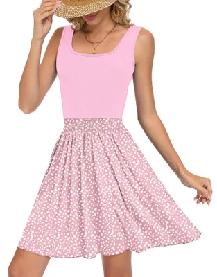 Produktbild von Ärmelloses Sommerkleid mit U-Ausschnitt und Taschen