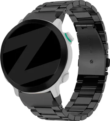 Produktbild von Bandz Stahlband 'Classic' passend für Garmin Fenix 5 / 6 / 7 - Hochwertiges Smartwatch-Armband aus Stahl - Schwarzes Stahlband