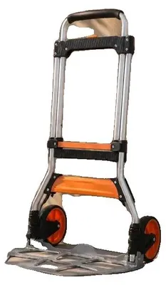 Productafbeelding van Opvouwbare handwagen, draagvermogen 125 kg, verstelbare handgreep, zilverkleurig