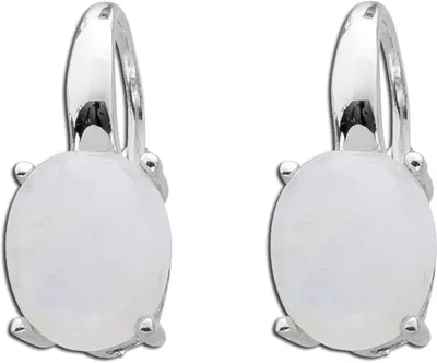 Produktbild von Mondstein Ohrhänger Silber 925 Natur Edelstein Toyo Yamamoto