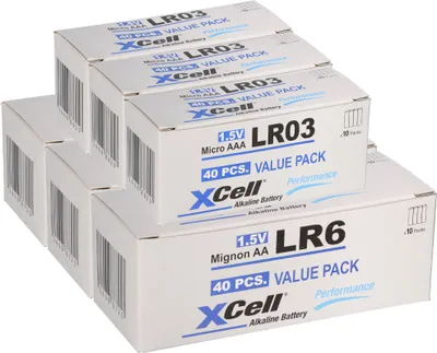 Obrázek produktu pro 240 baterií 120x XCell LR03 Micro AAA + 120x XCell LR6 Mignon AA