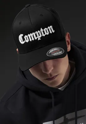Obrázok produktu pre Mister Tee Accessories MT296 | Compton Flexfit Cap - farba: blk/wht - veľkosť: L/XL