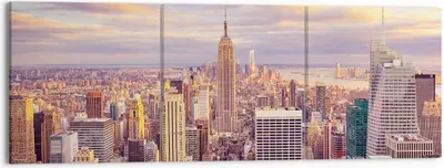 Produktbild von Bild auf Leinwand - Leinwandbild - New York Stadt - 150x50cm - Wand Bild - Wanddeko - Wandbilder - Leinwanddruck - Bilder - Kunstdruck - Wanddekoration - Leinwand bilder - Wandkunst - CA150x50-3638