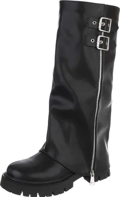 Produktbild von Ital-Design Damen Stiefel Western- & Bikerstiefel  Lederoptik Plateaustiefel 90109825 Schwarz Gr.  36