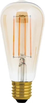 Produktbild von LED Vintagebirne Leuchtmittel E27 Retro Lampe 6W 2200K 550 Lumen Birnenform Glühbirne, antik, warmweiß, dimmbar