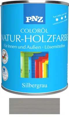 Produktbild von PNZ Natur-Holzfarbe Coloröl, Gebinde: 0.75L, Farbe: Silbergrau