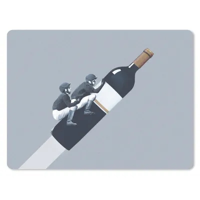 Produktbild von MuchoWow® Mauspad Mousepad Flasche - Männer - Vintage 23x19 cm - Mousepads - Maus Mat - Pad - Mausunterlage - Schreibtischunterlage - Mauspad
