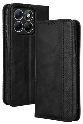 Produktbild von Motorola Edge 70 Fusion Hülle - Coverup Vintage Style Klapphülle - Schwarz