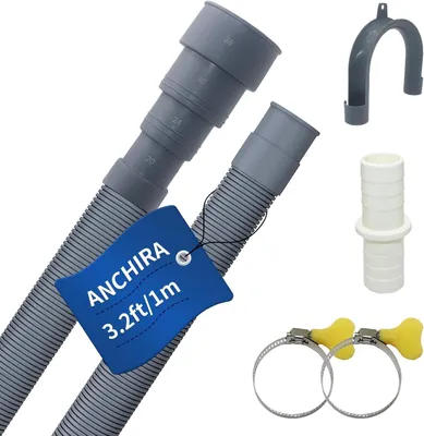 Produktbild von Ablaufschlauch Waschmaschine 1 m, Universeller Ablaufschlauch, Flexibel, 4 Innendurchmesser 20/24/30/38 mm