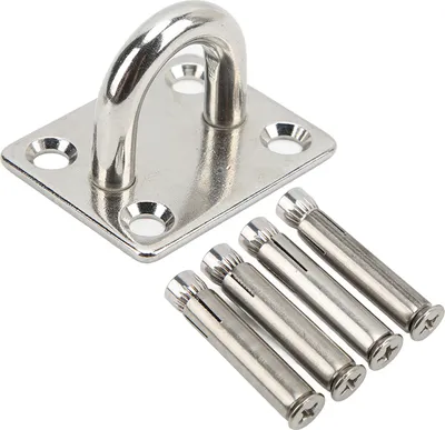 Image de Suspension de hamac, support de plafond, crochet de suspension, boucle de porte carrée, palier de 250 kg pour le yoga en intérieur, balançoire en extérieur