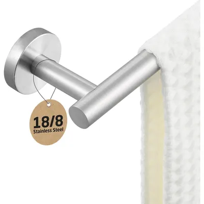 Image de Porte-serviettes en acier inoxydable brossé, 76 cm, barre de serviette, inoxydable