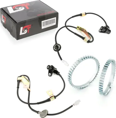 Produktbild von 2x ABS-Sensor und ABS-Ring Set Vorderachse 43 Zähne für SUBARU SUZUKI