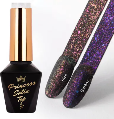Produktbild von MollyLac Princess Satin Top Fire Nr. 7 10 g matter, abwischbarer Überlack mit Partikeln