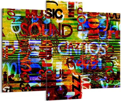 Produktbild von Bild auf Leinwand - Leinwandbild - Wörter Tapeten modern - 130x100cm - Wand Bild - Wanddeko - Leinwanddruck - Bilder - Kunstdruck - Wanddekoration - Leinwand bilder - Wandkunst - CB130x100-2778