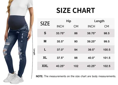 Obrázok produktu pre Tehotenské džínsy slim fit, tmavomodrej farby, veľkosť L, určené pre budúce mamičky