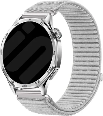 Produktbild von Nylon-Wellenarmband für Smartwatch/Uhr 20mm (hellgrau) – Strap-It Ersatz Armband mit Klettverschluss, atmungsaktiv & kompatibel mit Samsung Galaxy Watch, Huawei Watch GT, Xiaomi Amazfit uvm.