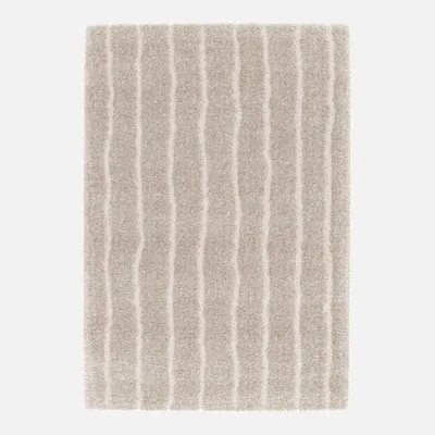 Produktbild von sweeek - Teppich für Indoor mit Streifenmuster taupe