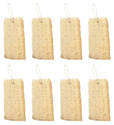 Produktbild von Luffa Schwamm 8 Stück, Naturfasern, 13x8 cm, Küchenreiniger Für Töpfe Und Pfannen