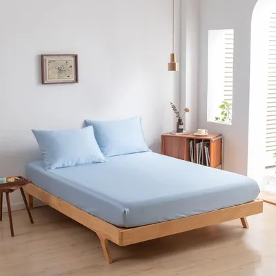 Produktbild von Spannbettlaken 180×210 – Sky blue