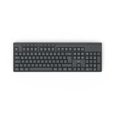 Zdjęcie produktu dla Hama WK-200, Pełnowymiarowy (100%), Bezprzewodowy, RF Wireless, QWERTZ, Czarny