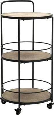 Produktbild von Mauro Ferretti Servierwagen Arex Ø 40x41,5x82 cm schwarz-braun
