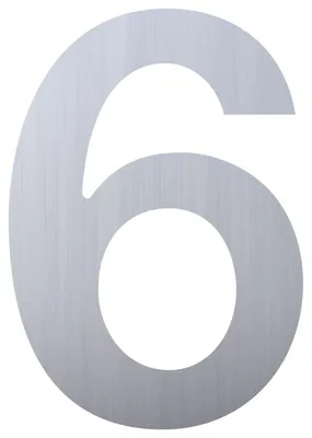 Produktbild von Hausnummer ''6'' Edelstahl