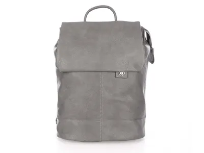 Produktbild von Jennifer Jones Eleganter Damenrucksack mit Klappe aus weichem Kunstleder Grau