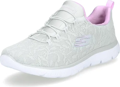 Zdjęcie produktu dla Skechers damskie wsuwane trampki Summits - Good Taste Grey, Kolor:szary, Rozmiar EU:41