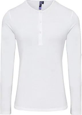Immagine prodotto di Premier Workwear PR318 | Maglietta a maniche lunghe da donna - Colore: Bianco - Taglia: XL