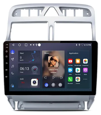 Zdjęcie produktu dla Radio samochodowe Android do Peugeot 307 2002-2013 Wireless CarPlay Android Auto GPS Navi 64GB 9 cali BT SWC RDS DAB+