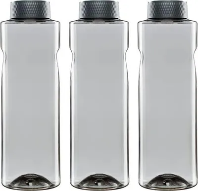 Produktbild von 3x Kavodrink Premium Trinkflasche Wasserflasche Schwarz 0,8 L