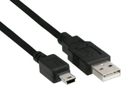 Produktbild von InLine® USB 2.0 Mini-Kabel, USB A ST an Mini-B ST (5pol.), schwarz, 1m
