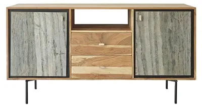 Produktbild von Waschtisch Akazie Stein massiv 155 cm modern