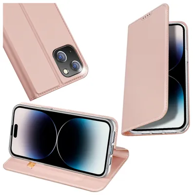Zdjęcie produktu dla Etui Z Klapką I Portfelem Dux Ducis Skin Pro Do Iphone 15 - Różowe