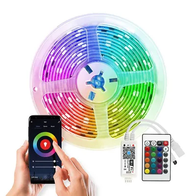 Obrázek produktu pro Solight Wifi Smart LED světelný pásek, RGB, 5 m, sada s adaptérem a dálkovým ovládáním