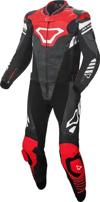 Immagine prodotto di Tuta da moto Macna Tracktix 2 pezzi in pelle traforata, rosso, 52